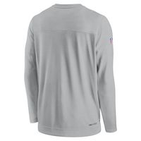 Men's Nike White Green Bay Packers Sideline Performance Long Sleeve T-Shirt