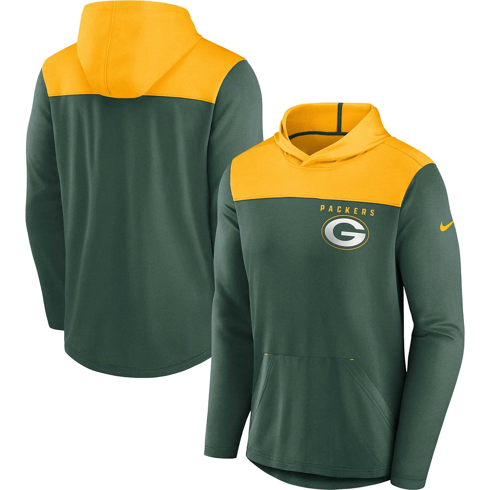 Sweat à capuche enfiler Nike Green Bay Packers Athletic Lockup pour homme, vert/doré