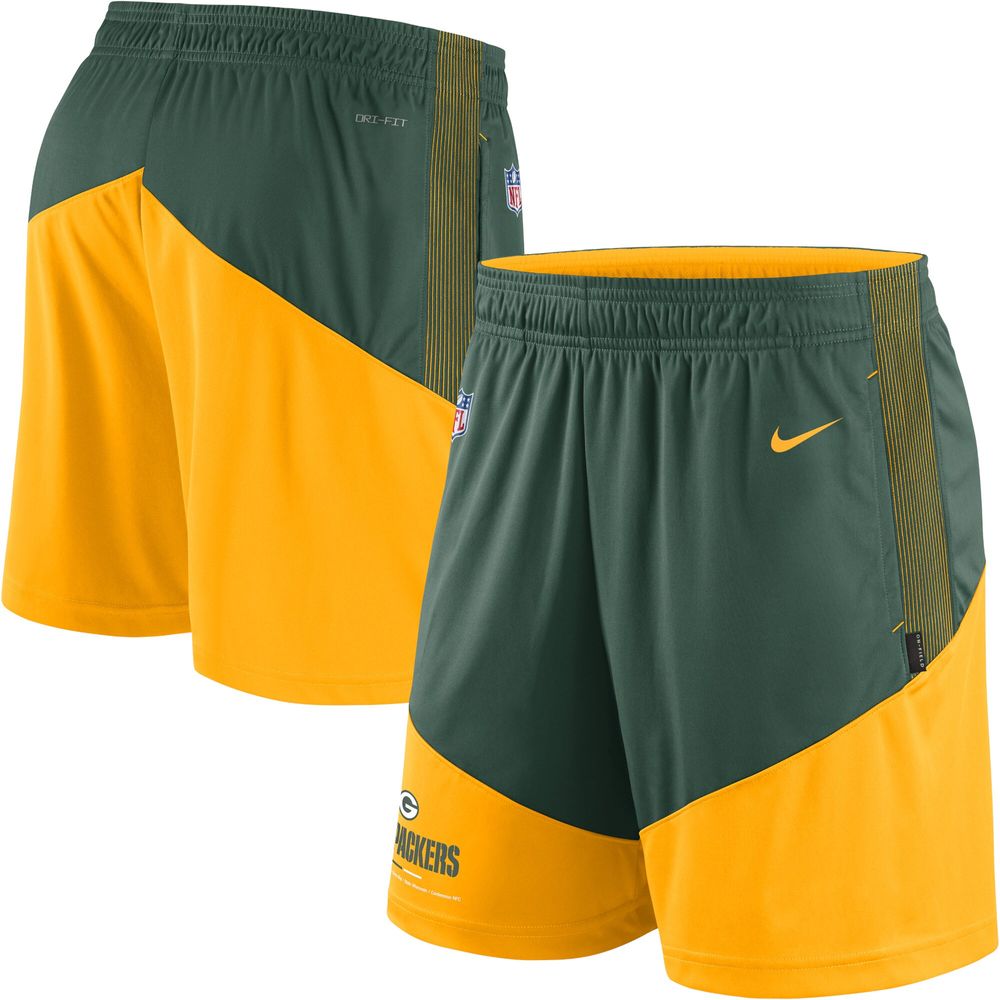 Men's Nike Green/Gold Green Bay Packers Primary Lockup Performance - Shorts