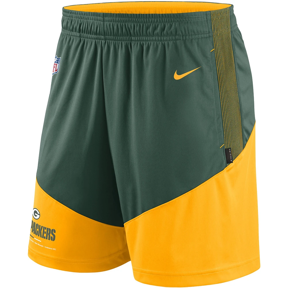 Short pour homme Nike Green Bay Packers Primary Lockup Performance Vert/Or