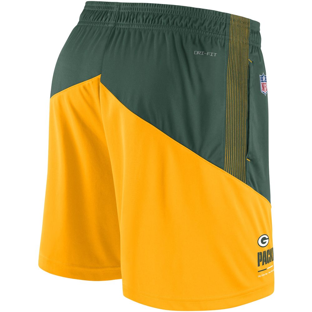 Men's Nike Green/Gold Green Bay Packers Primary Lockup Performance - Shorts