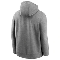 Men's Nike Green Bay Packers Heathered Gray Fan Gear Rewind Club - Pullover Hoodie