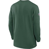 Men's Nike  Green Bay Packers 2023 Sideline Performance Long Sleeve Tri-Blend Quarter-Zip Top