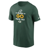 T-shirt Nike vert pour homme Green Bay Packers 2024 NFL Playoffs