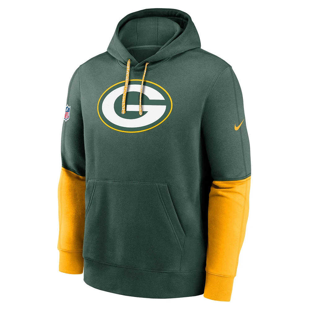 Men's Nike Green Bay Packers 2024 Sideline Club Pullover Hoodie