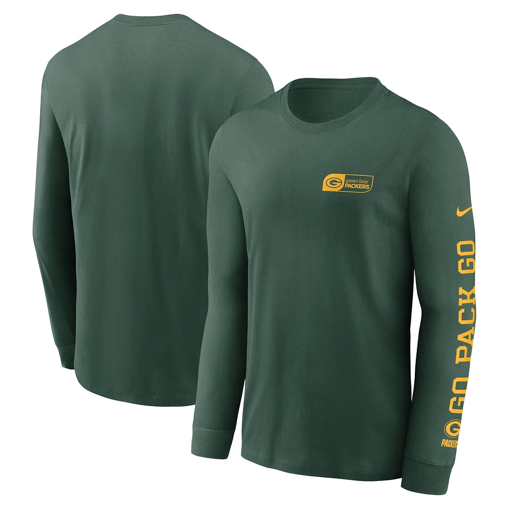 Men's Nike Green Bay Packers All Out Long Sleeve T-Shirt