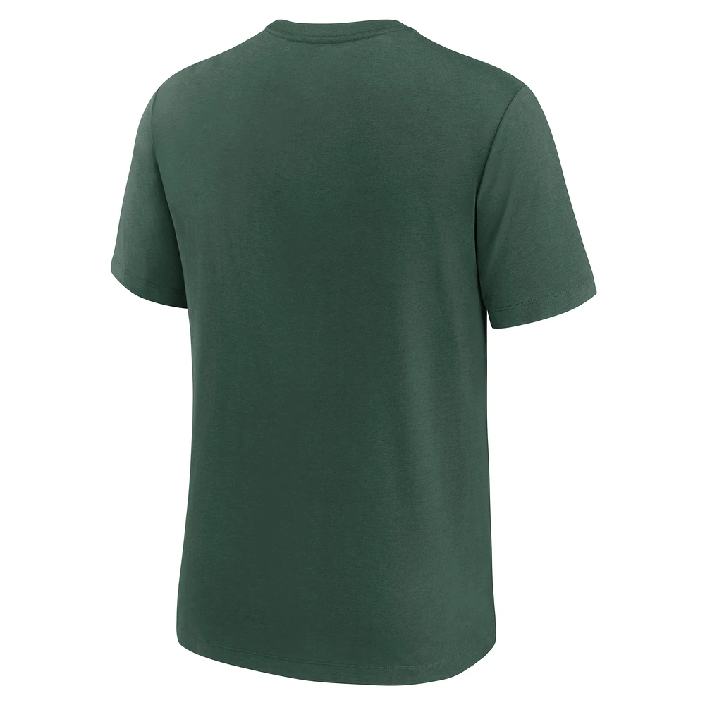 Men's Nike Green Bay Packers Favorable Timeline Tri-Blend T-Shirt