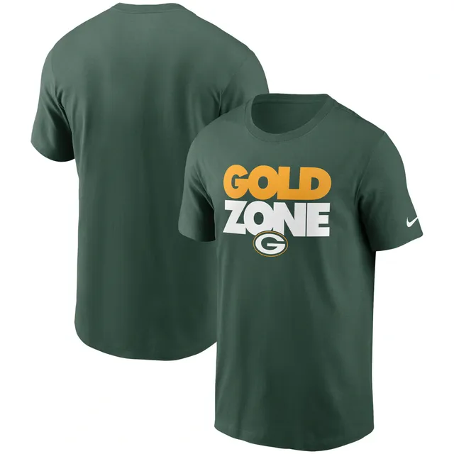 Green Bay Packers Nike Throwback Raglan Long Sleeve T-Shirt - Gold/Green