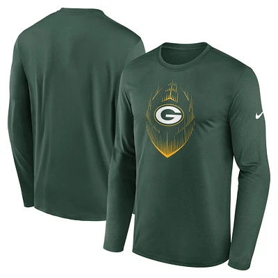 Men's Nike Green Bay Packers Icon Legend Performance Long Sleeve T-Shirt