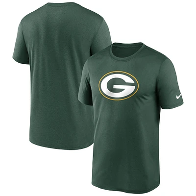 T-shirt Nike Green Bay Packers Legend Performance pour homme avec logo vert