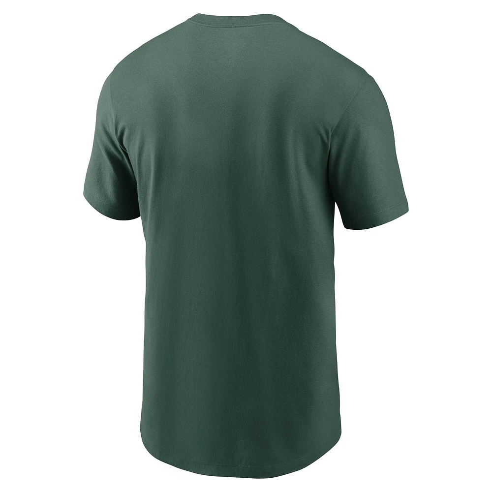 T-shirt essentiel local Green Bay Packers Nike vert pour homme