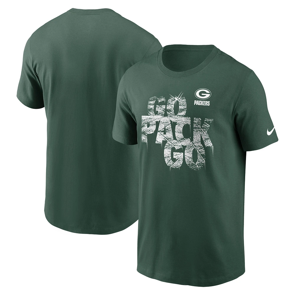 T-shirt essentiel local Green Bay Packers Nike vert pour homme