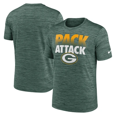 T-shirt de performance à vélocité locale Green Bay Packers Nike vert pour homme