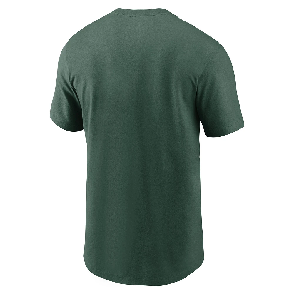 T-shirt Nike Green Bay Packers Essential pour homme avec logo vert