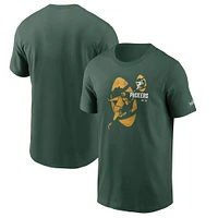 T-shirt Nike Green Bay Packers Essential pour homme avec logo vert