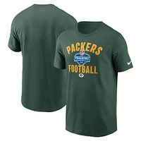 T-shirt Nike vert pour homme Green Bay Packers NFL Training Camp 2022