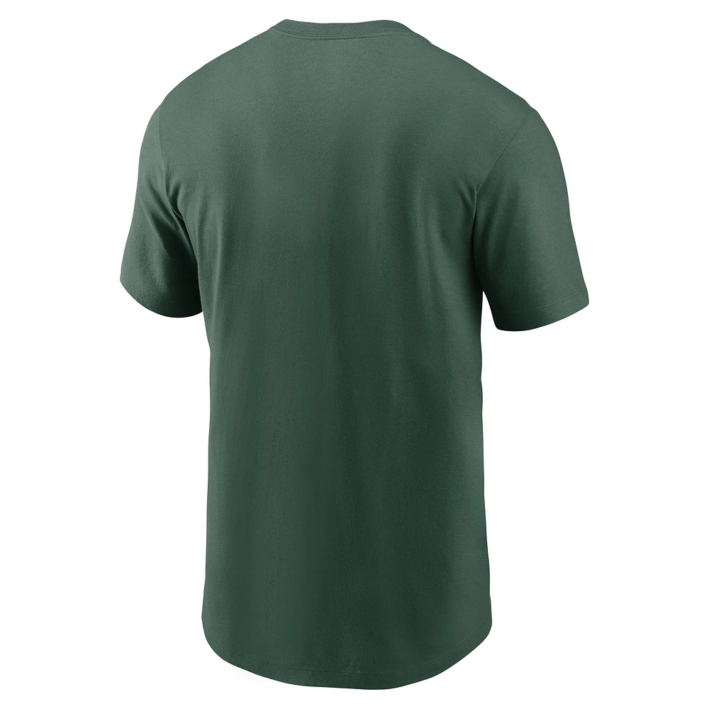 T-shirt Nike vert pour homme Green Bay Packers NFL Training Camp 2022