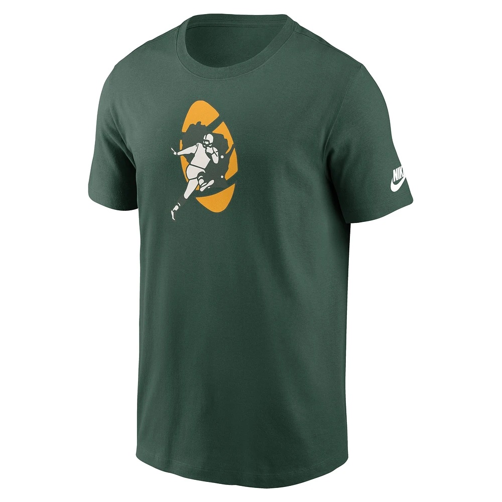 Men's Nike Green Bay Packers Rewind Logo Essential T-Shirt