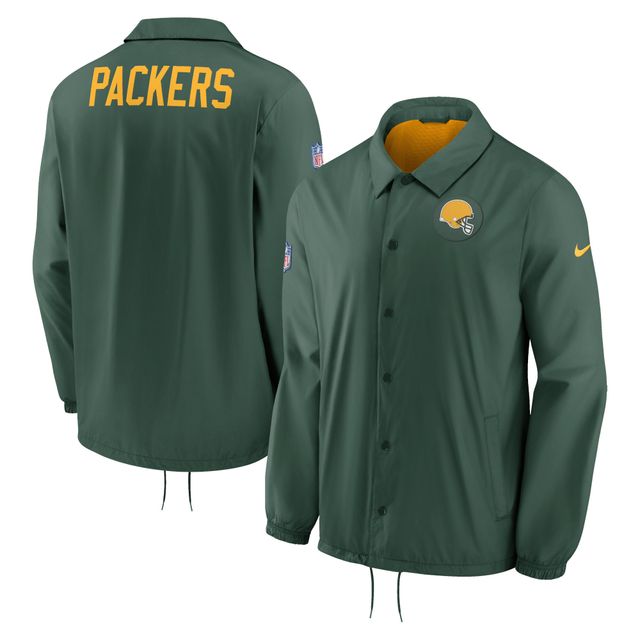 Veste à boutons-pression intégrale Nike Green Bay Packers Sideline Coaches pour homme