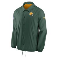 Men's Nike Green Bay Packers Sideline Coaches Performance Full-Snap Jacket