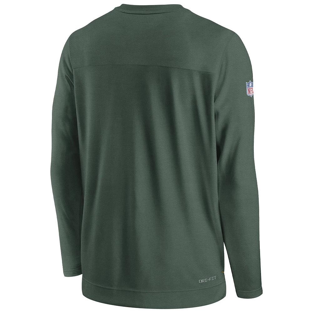 Men's Nike Green Bay Packers Sideline Lockup Performance Pullover Sweatshirt