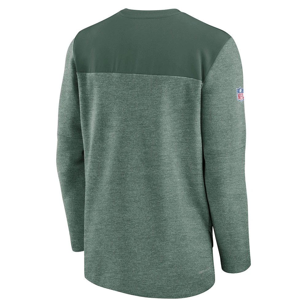 Men's Nike Green Bay Packers Sideline Lockup Performance - Quarter-Zip Top