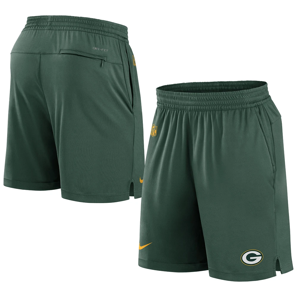 Short de performance Nike Green Bay Packers Sideline pour homme, vert