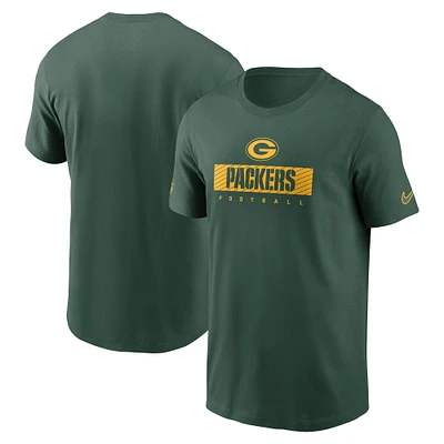 T-shirt Nike pour homme Green Bay Packers Sideline Performance vert