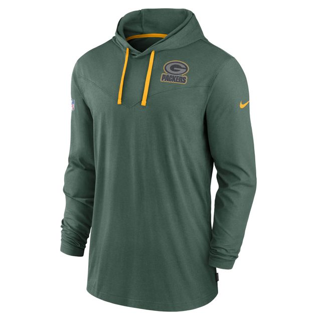 Nike Vert Green Bay Packers Sideline Pop Performance pour homme - Chandail à capuchon