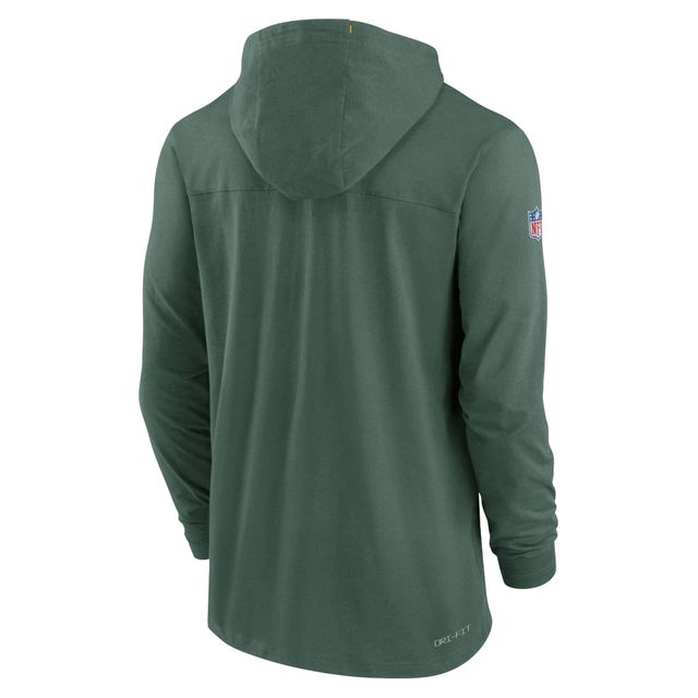 Nike Vert Green Bay Packers Sideline Pop Performance pour homme - Chandail à capuchon