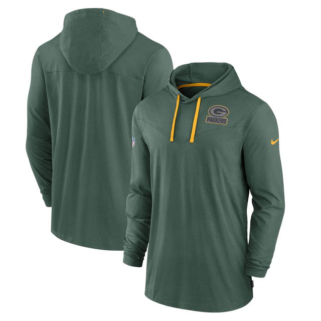 Nike Vert Green Bay Packers Sideline Pop Performance pour homme - Chandail à capuchon