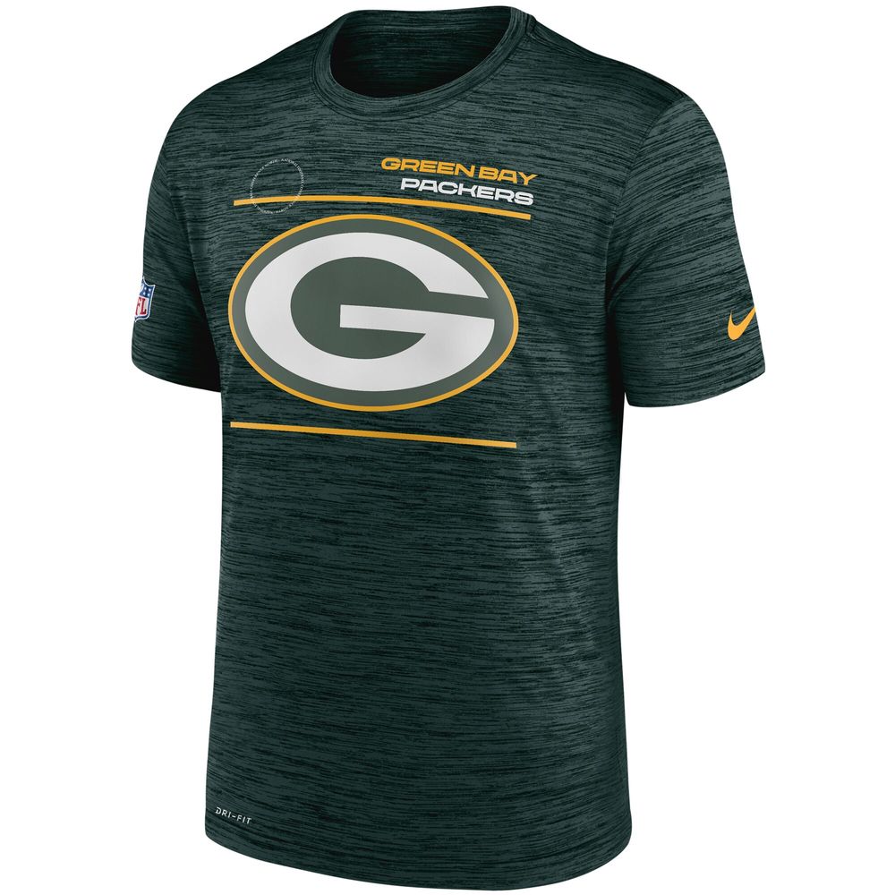 Nike Men's Green Bay Packers Sideline Velocity Grey T-Shirt