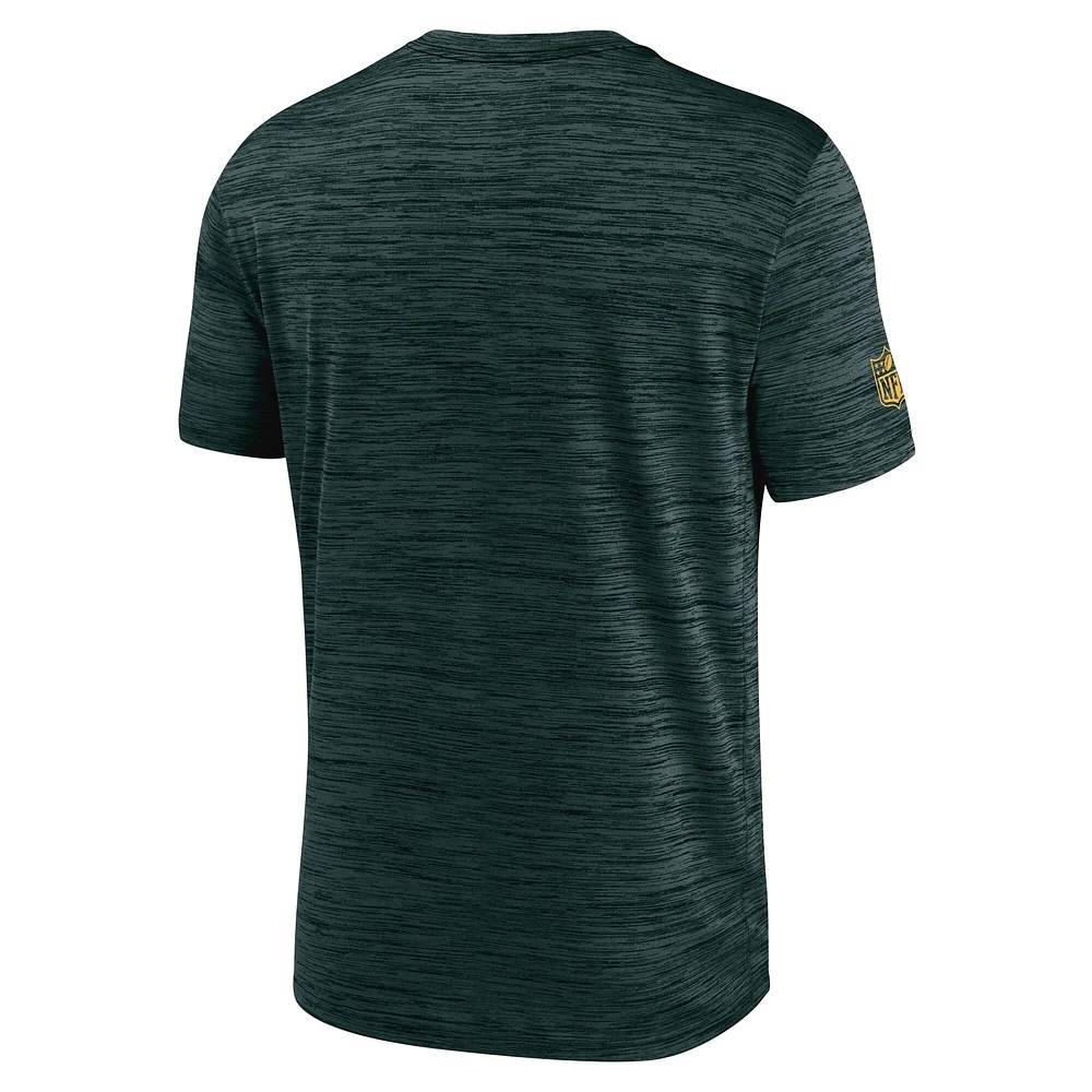 T-shirt Nike Performance Sideline Velocity pour homme, vert, des Packers de Green Bay