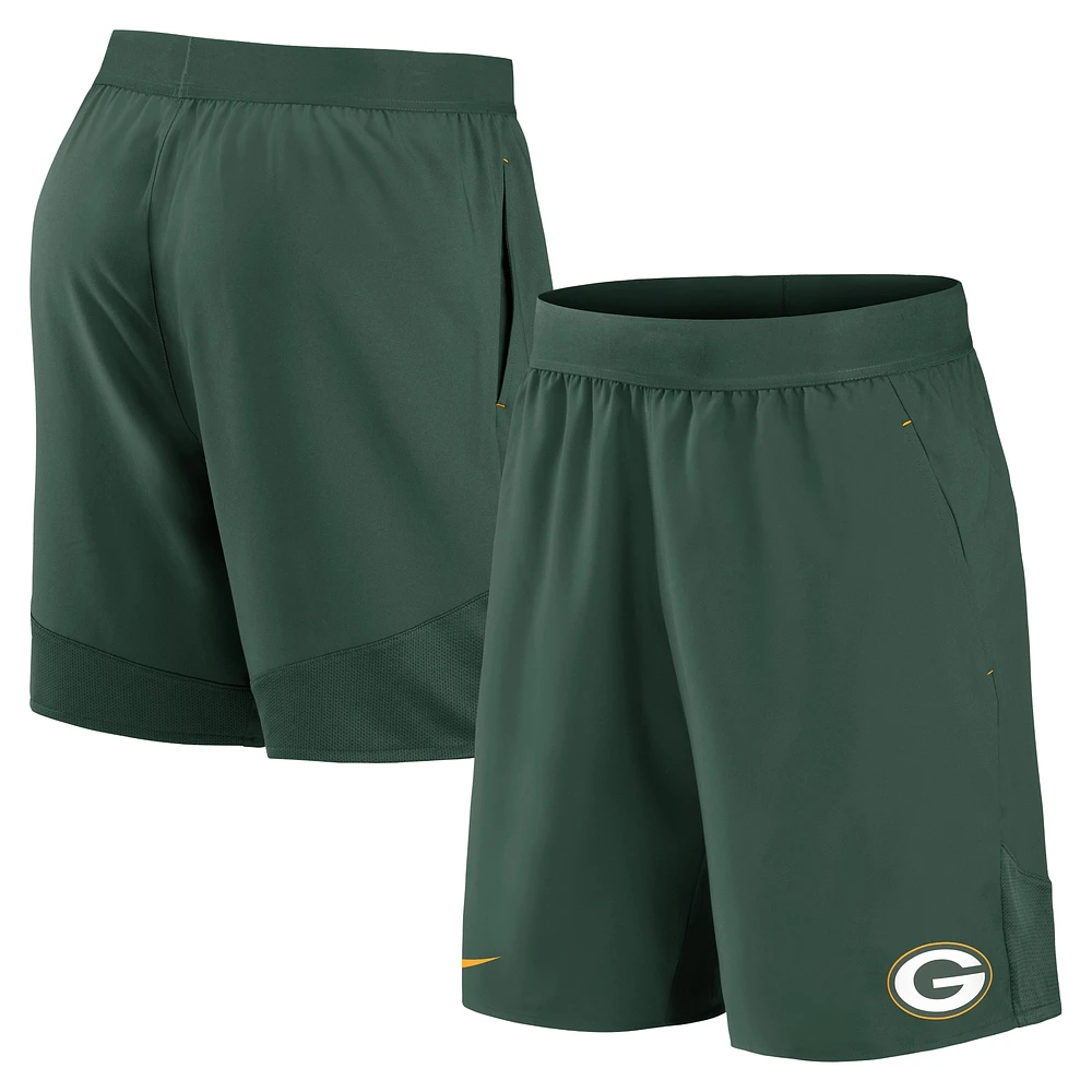 Short tissé extensible Nike Green Bay Packers pour homme vert