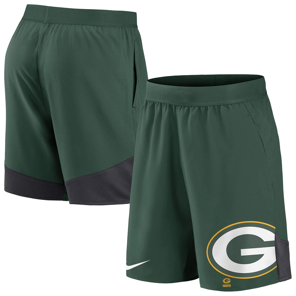 Short d'équipe Green Bay Packers Nike vert pour homme