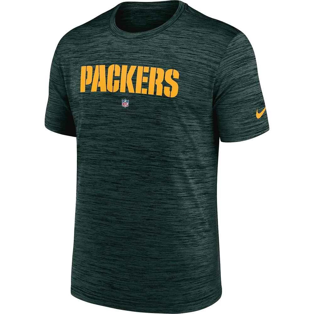 T-shirt Nike Green Bay Packers Team Sideline Velocity Performance pour homme – vert