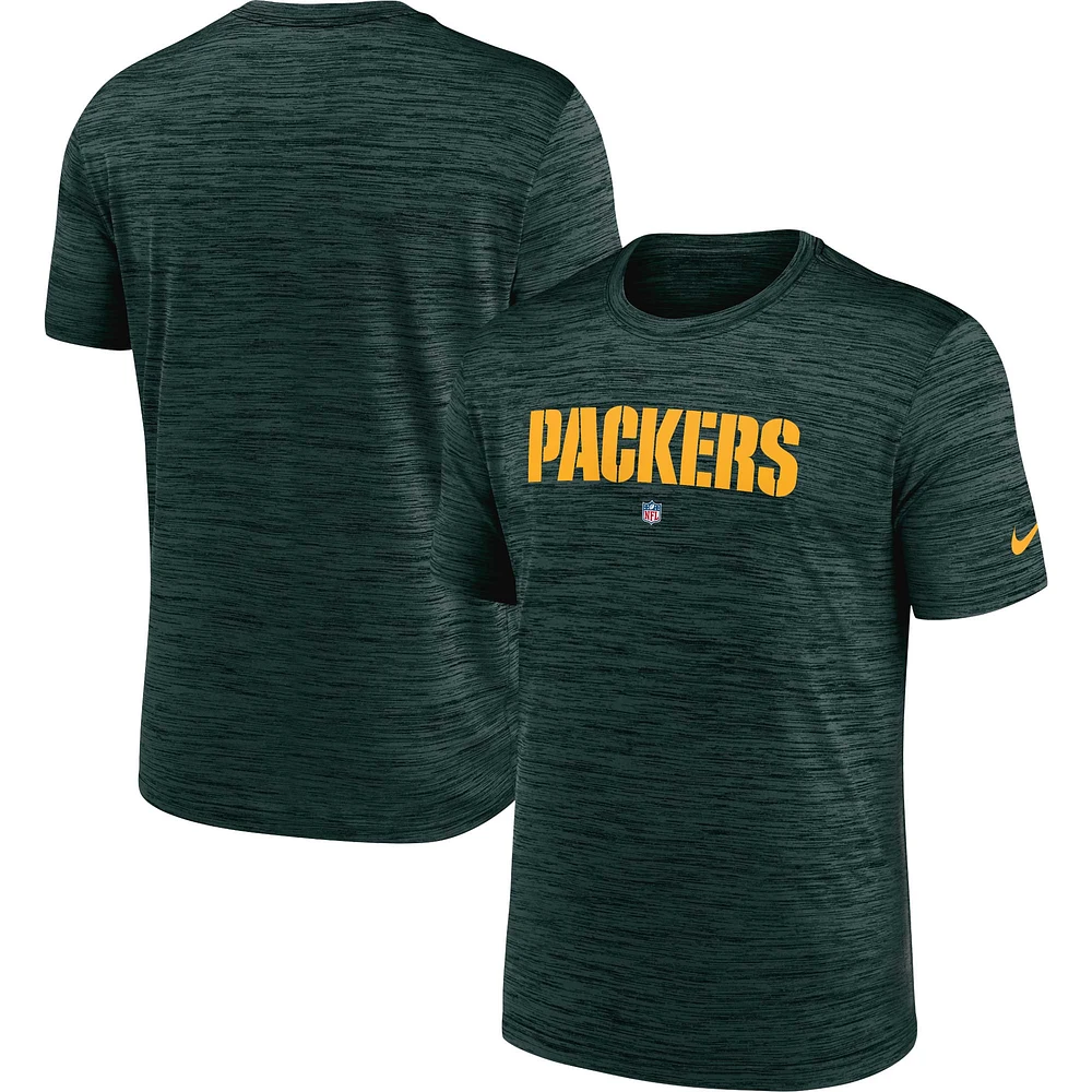 T-shirt Nike Green Bay Packers Team Sideline Velocity Performance pour homme – vert