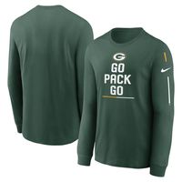 Men's Nike Green Bay Packers Team Slogan Long Sleeve T-Shirt