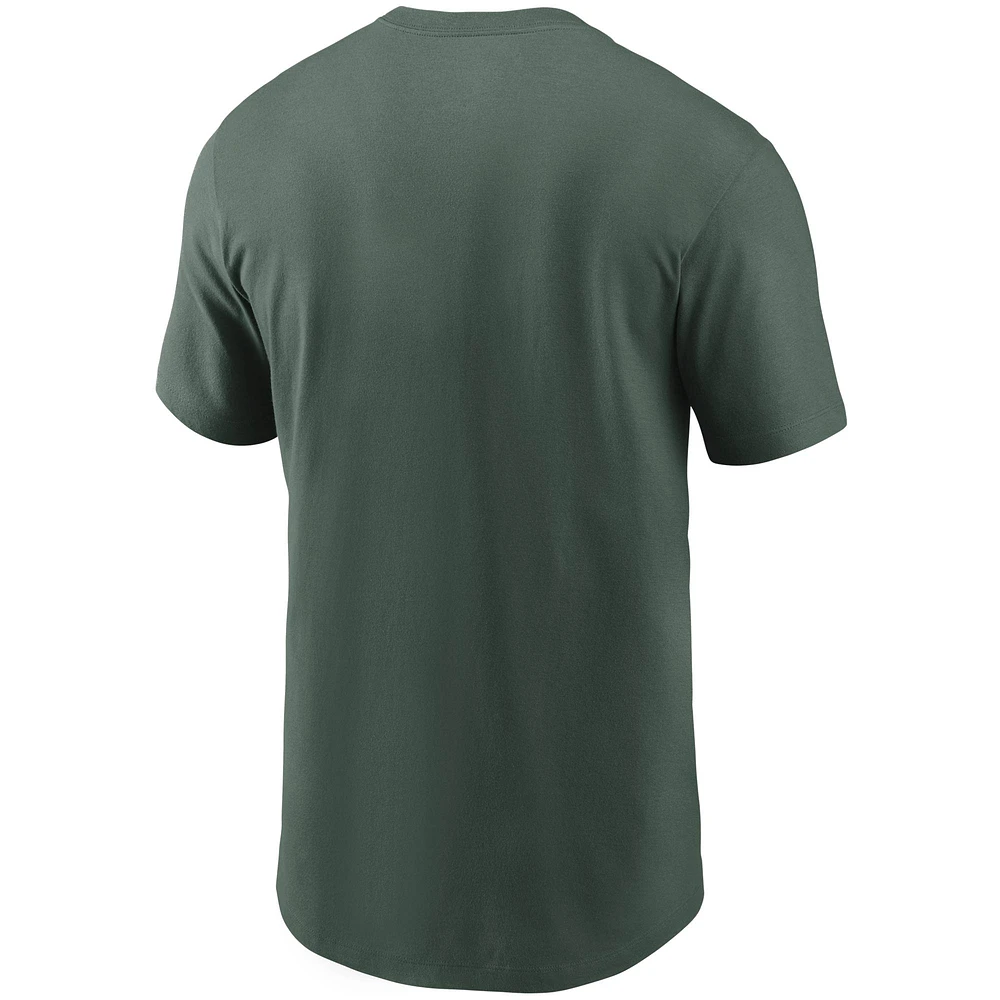 T-shirt avec logo de l'équipe Nike Green Bay Packers pour homme, vert