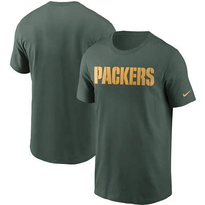 T-shirt avec logo de l'équipe Nike Green Bay Packers pour homme, vert