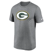 Men's Nike Heather Charcoal Green Bay Packers Primetime Legend Logo Performance T-Shirt