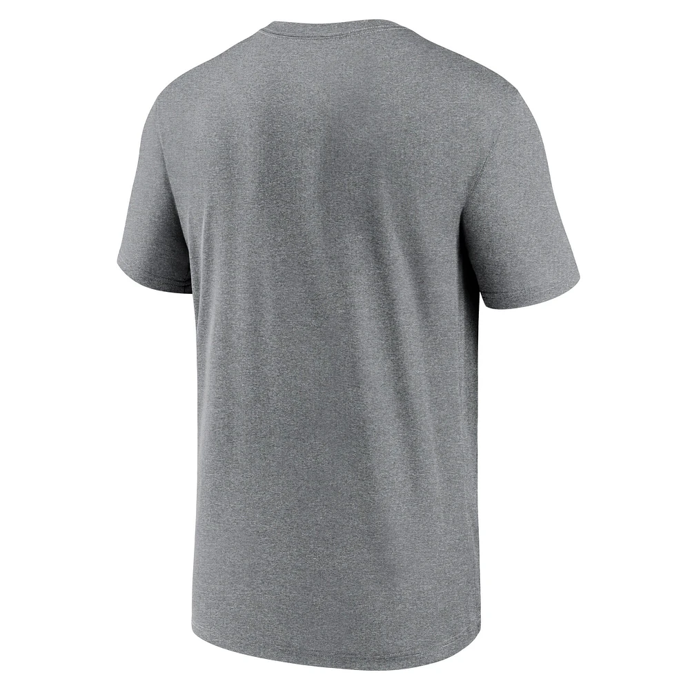 Men's Nike Heather Charcoal Green Bay Packers Primetime Legend Logo Performance T-Shirt