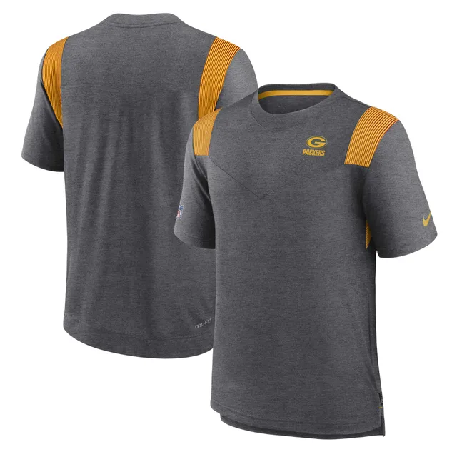 Nike Men's Green Bay Packers Sideline Velocity Long Sleeve T-Shirt - Dark Grey Heather - XL Each