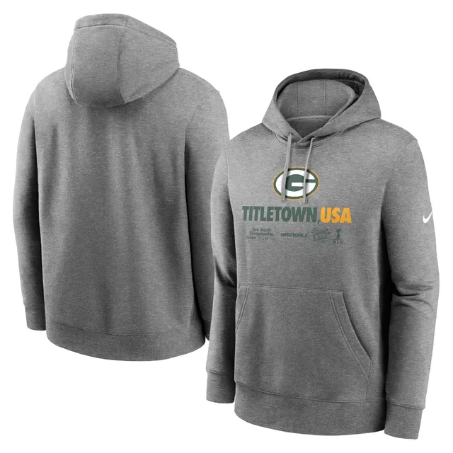 Nike Men's Nike Heather Gray/Heather Green Bay Packers Raglan 3/4-Sleeve  Pullover Hoodie