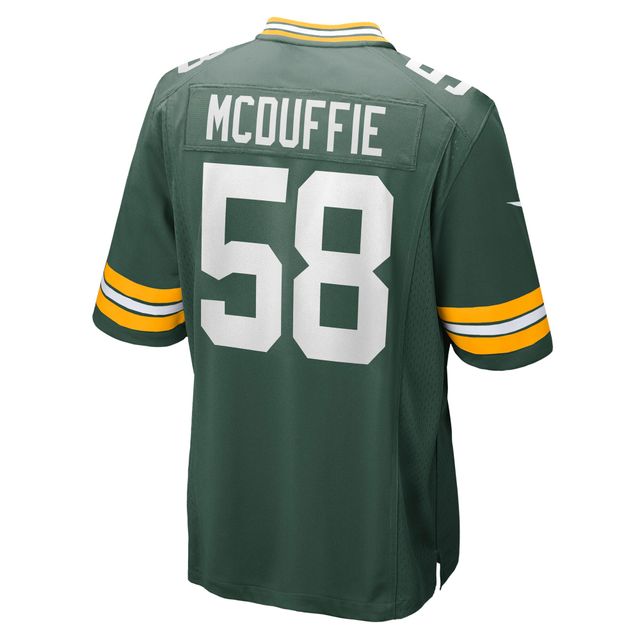 Maillot de match Nike Isaiah McDuffie pour hommes, vert, Green Bay Packers