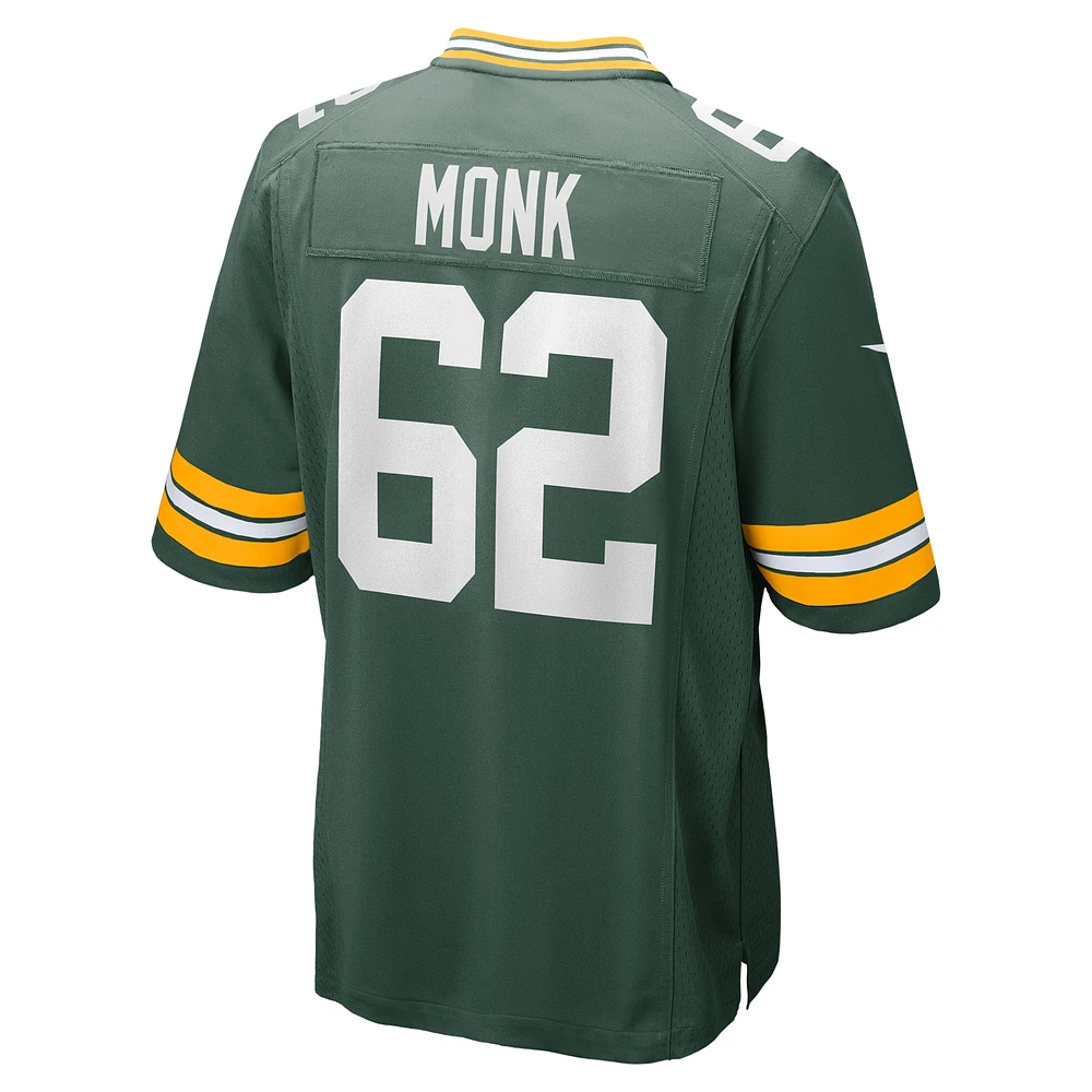 Men's Nike Jacob Monk  Green Bay Packers Game Jersey