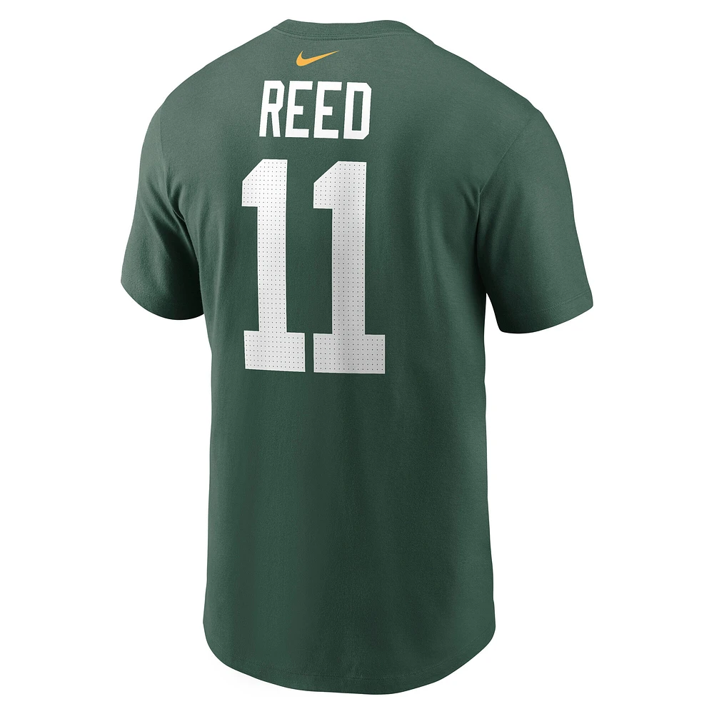 Men's Nike Jayden Reed Green Bay Packers Name & Number T-Shirt