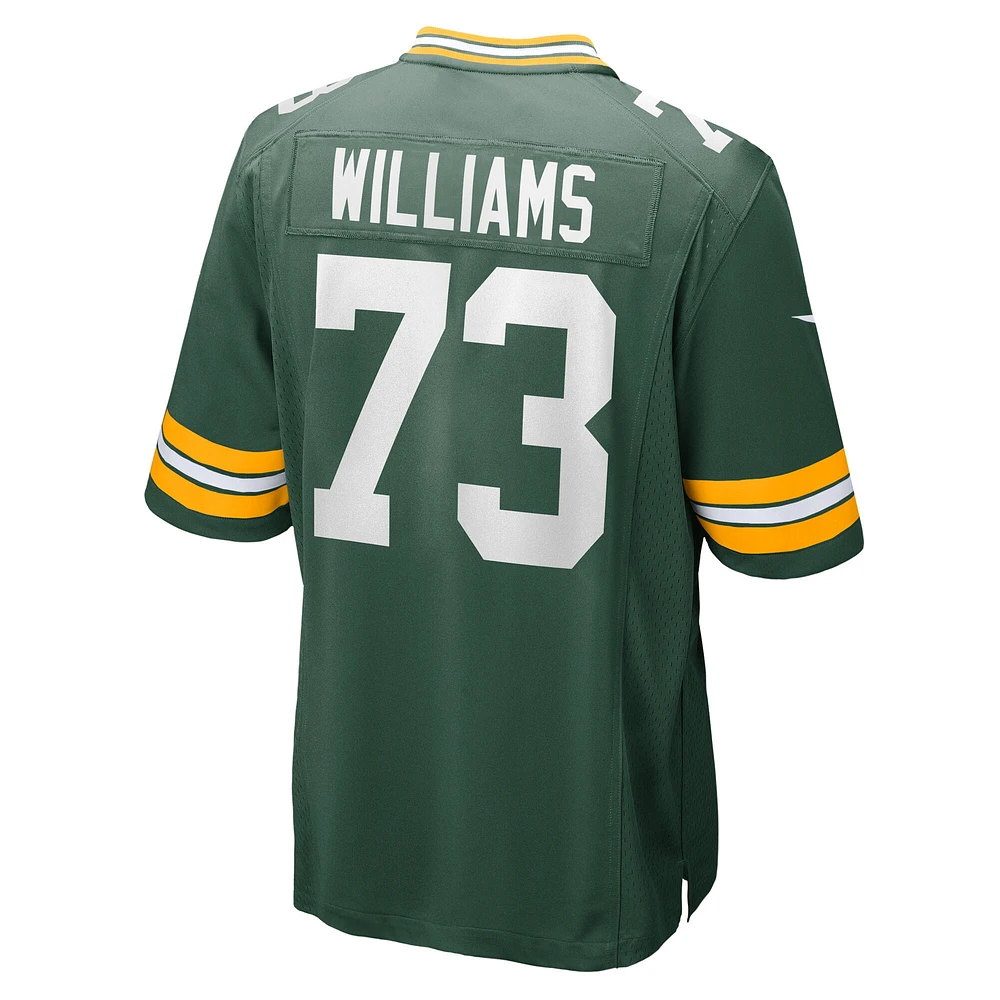 Maillot Nike John Williams vert pour homme, équipe des Green Bay Packers