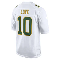 Men's Nike Jordan Love White Green Bay Packers Fashion Game Jersey