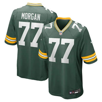 Maillot de jeu joueur Nike Jordan Morgan Green Bay Packers pour homme